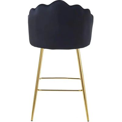 SalesFever Clam Schwarz/Gold Samt Barhocker - 2er Set SalesFever Clam Schwarz/Gold Samt Barhocker - 2er Set