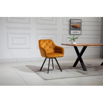 Fauteuil SALESFEVER - Rotation 360° - Jaune - Publicité Fauteuil SALESFEVER - Rotation 360° - Jaune - Publicité