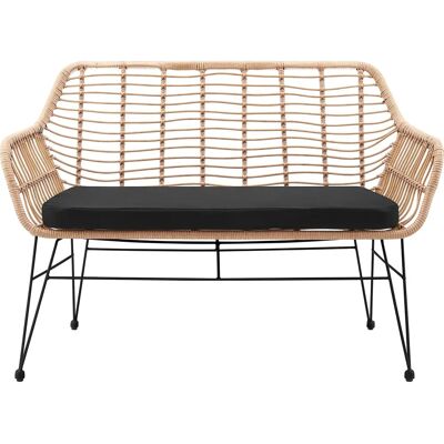 SALESFEVER Sitzbank - 120cm x 85cm x 69cm - Schwarz - Gartenmöbel SALESFEVER Sitzbank - 120cm x 85cm x 69cm - Schwarz - Gartenmöbel