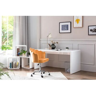 SALESFEVER Weiß Hochglanz Rechteckiger Schreibtisch - Schreibtisch SALESFEVER Weiß Hochglanz Rechteckiger Schreibtisch - Schreibtisch