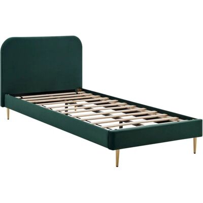 SALESFEVER Grünes Samt-Bett 90x200 - Polsterbett SALESFEVER Grünes Samt-Bett 90x200 - Polsterbett