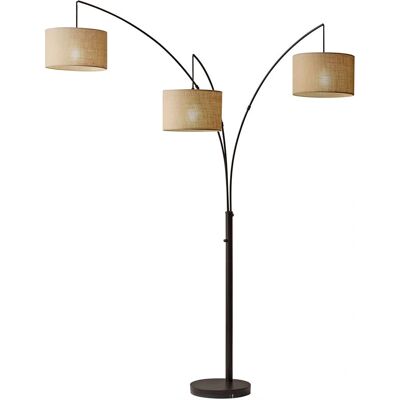 SalesFever Oliver Stehlampe - Verstellbare Arme, Marmorfuß, Metall Stoff SalesFever Oliver Stehlampe - Verstellbare Arme, Marmorfuß, Metall Stoff