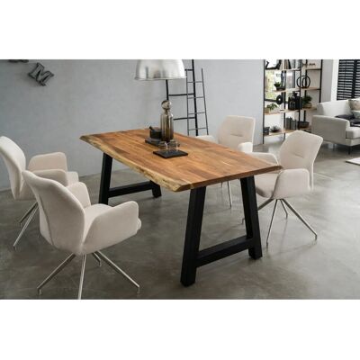 Salesfever Esstisch - Rechteckig, Schwarz/Natur - 160x85 cm Salesfever Esstisch - Rechteckig, Schwarz/Natur - 160x85 cm