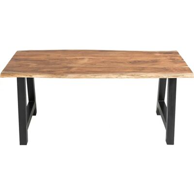 SALESFEVER Esstisch - Natur/Schwarz - Rechteckig - 180x90 cm SALESFEVER Esstisch - Natur/Schwarz - Rechteckig - 180x90 cm