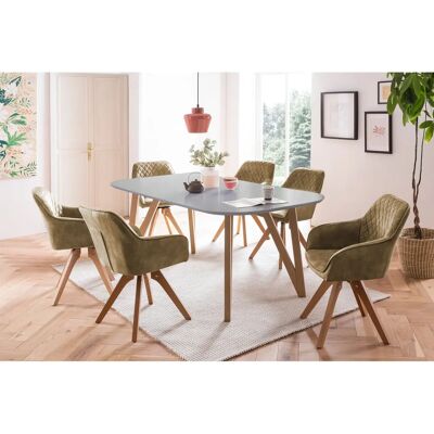 Salesfever Essgruppe - 180x90cm Samtvelours, 5-tlg. Salesfever Essgruppe - 180x90cm Samtvelours, 5-tlg.