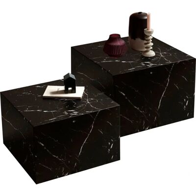 SALESFEVER Almeria Table Basse en Aspect Marbre Noir - Tische - Publicité SALESFEVER Almeria Table Basse en Aspect Marbre Noir - Tische - Publicité
