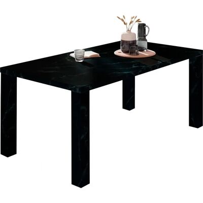 SALESFEVER Rechteckiger MDF Esstisch - Marmoroptik SALESFEVER Rechteckiger MDF Esstisch - Marmoroptik