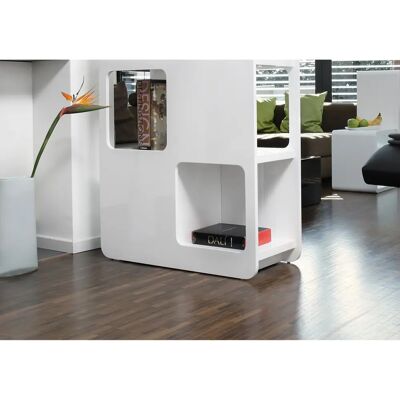 SALESFEVER Raumteiler Weiß Hochglanz - Regale 81x168x36 cm, 8 offene Fächer SALESFEVER Raumteiler Weiß Hochglanz - Regale 81x168x36 cm, 8 offene Fächer