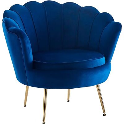 SALESFEVER Clam Loungesessel - Drehfunktion, Polyester-Samt, 150kg Max SALESFEVER Clam Loungesessel - Drehfunktion, Polyester-Samt, 150kg Max