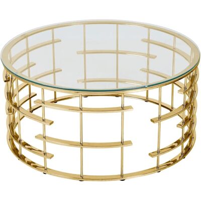 SALESFEVER Table Basse en Verre Rond - Canapé - Publicité SALESFEVER Table Basse en Verre Rond - Canapé - Publicité