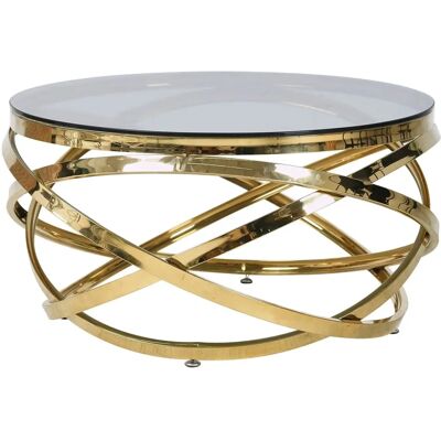 Table basse ronde SALESFEVER - Acier inoxydable & Verre - Publicité Table basse ronde SALESFEVER - Acier inoxydable & Verre - Publicité