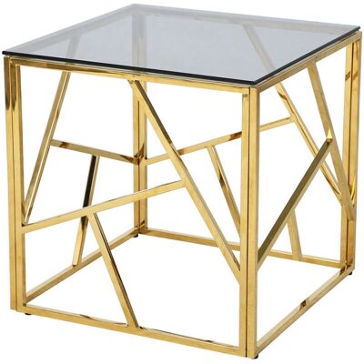 SALESFEVER Beistelltisch 55x55x55cm Edelstahl Gold - Beistelltisch SALESFEVER Beistelltisch 55x55x55cm Edelstahl Gold - Beistelltisch