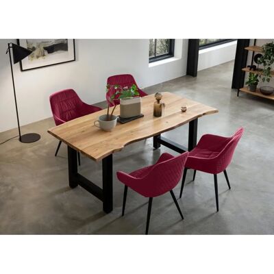 SALESFEVER Rote Samt 5-tlg. Essgruppe - Holz & Metall SALESFEVER Rote Samt 5-tlg. Essgruppe - Holz & Metall