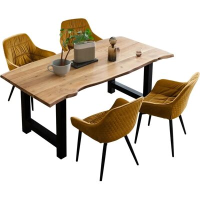SalesFever Essgruppe - 5-tlg., Senfgelb, 180x90, Modernes Design SalesFever Essgruppe - 5-tlg., Senfgelb, 180x90, Modernes Design