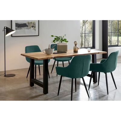SalesFever Essgruppe - 160-85 - Grün - Cord - Massivholz SalesFever Essgruppe - 160-85 - Grün - Cord - Massivholz