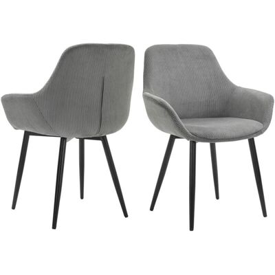 SALESFEVER Essgruppe - Modernes Massivholz Akazie mit Cordstoff SALESFEVER Essgruppe - Modernes Massivholz Akazie mit Cordstoff
