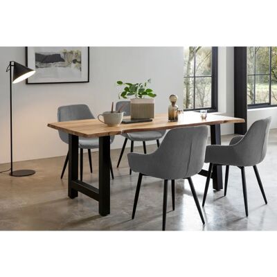 SALESFEVER 180-90 Essgruppe - 4 Stühle, Massivholz, Polyester, Metall SALESFEVER 180-90 Essgruppe - 4 Stühle, Massivholz, Polyester, Metall