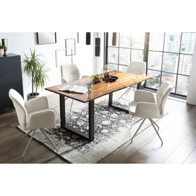 SALESFEVER Essgruppe - 160-85, Beige, Drehfunktion, Massivholz SALESFEVER Essgruppe - 160-85, Beige, Drehfunktion, Massivholz