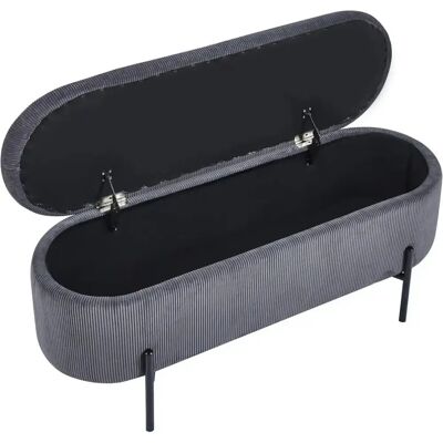 SALESFEVER Hockerbank mit Stauraum - 110x44x40 cm - Grau SALESFEVER Hockerbank mit Stauraum - 110x44x40 cm - Grau