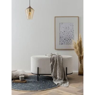 SalesFever Pouf - Cord Beige - 80x40x42 cm - Pouf - Publicité SalesFever Pouf - Cord Beige - 80x40x42 cm - Pouf - Publicité