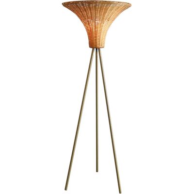 SALESFEVER Aleah Stehlampe - Natürlicher Rattanschirm - Modernes Design SALESFEVER Aleah Stehlampe - Natürlicher Rattanschirm - Modernes Design
