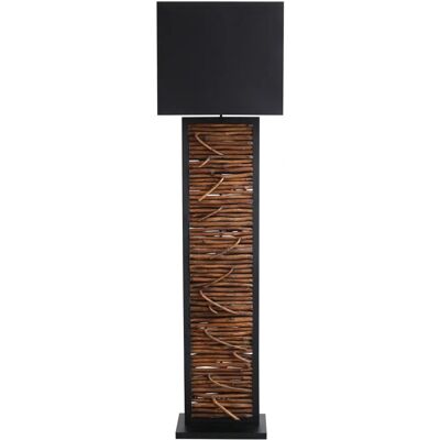 SALESFEVER Nabor Stehlampe - 163cm Schwarz mit Gold Innen - Industrielles Design SALESFEVER Nabor Stehlampe - 163cm Schwarz mit Gold Innen - Industrielles Design
