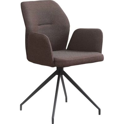SALESFEVER Armlehstuhl mit 180° Drehfunktion - Braun - Armchair SALESFEVER Armlehstuhl mit 180° Drehfunktion - Braun - Armchair
