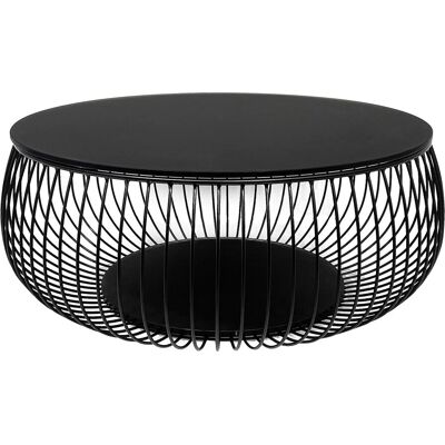 SALESFEVER Table basse ronde noire - Table basse - Publicité SALESFEVER Table basse ronde noire - Table basse - Publicité