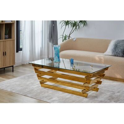SALESFEVER Goldener Rechteck-Couchtisch - Couchtisch SALESFEVER Goldener Rechteck-Couchtisch - Couchtisch
