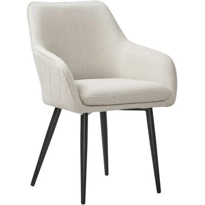 SALESFEVER Boston Fauteuil Beige - Chaise de Salle à Manger - Publicité SALESFEVER Boston Fauteuil Beige - Chaise de Salle à Manger - Publicité
