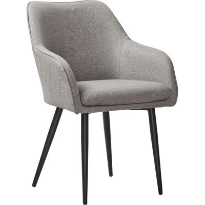 SALESFEVER Boston Taupe & Schwarz Esszimmerstuhl - Stuhl SALESFEVER Boston Taupe & Schwarz Esszimmerstuhl - Stuhl