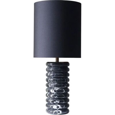 SALESFEVER - Marmor - Schwarzer Baumwollschirm - Table lamp SALESFEVER - Marmor - Schwarzer Baumwollschirm - Table lamp