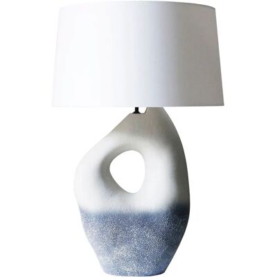 SALESFEVER Keramik Tischleuchte - blau/weiß - 69 cm SALESFEVER Keramik Tischleuchte - blau/weiß - 69 cm