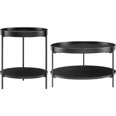 SALESFEVER Schwarzer runder Couchtisch - Tische SALESFEVER Schwarzer runder Couchtisch - Tische