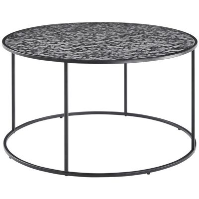 SALESFEVER Schwarzer runder Glastisch - Couchtisch SALESFEVER Schwarzer runder Glastisch - Couchtisch