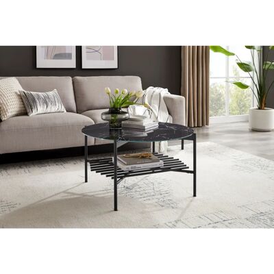 SALESFEVER Schwarzer Rund Couchtisch - Tische SALESFEVER Schwarzer Rund Couchtisch - Tische