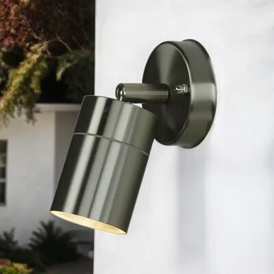 Licht-Erlebnisse Edelstahl Außenwandleuchte - Garten & Eingang IP44 Licht-Erlebnisse Edelstahl Außenwandleuchte - Garten & Eingang IP44