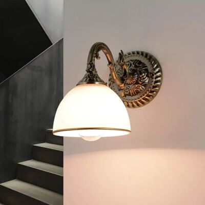 Licht-Erlebnisse Louis Messing Wandleuchte - Wandlampe im Jugendstil Licht-Erlebnisse Louis Messing Wandleuchte - Wandlampe im Jugendstil
