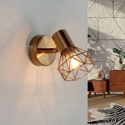 Mia E14 Wandleuchte - Retro geometrisches Metalldesign Mia E14 Wandleuchte - Retro geometrisches Metalldesign