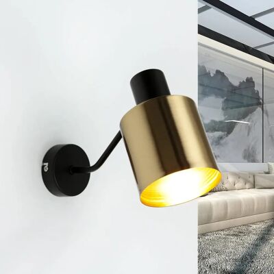 Licht-Erlebnisse Schwarze Messing Wandleuchte - Wandlampe Licht-Erlebnisse Schwarze Messing Wandleuchte - Wandlampe
