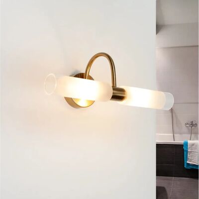 LICHT-ERLEBNISSE Elegante Wandleuchte Messing - Wandlampe LICHT-ERLEBNISSE Elegante Wandleuchte Messing - Wandlampe