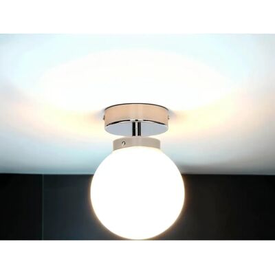 Luz de teto em globo cromado - Design elegante Luz de teto em globo cromado - Design elegante