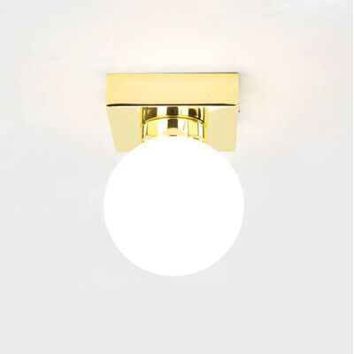 Licht-Erlebnisse Weiße Gold Wand & Deckenlampe - Badezimmer Licht-Erlebnisse Weiße Gold Wand & Deckenlampe - Badezimmer