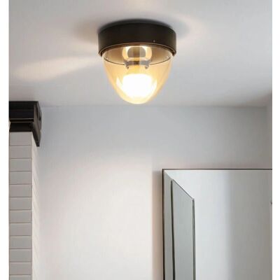 Licht-Erlebnisse Maira Kleine Runde Schwarze Deckenleuchte - Deckenlampe Licht-Erlebnisse Maira Kleine Runde Schwarze Deckenleuchte - Deckenlampe