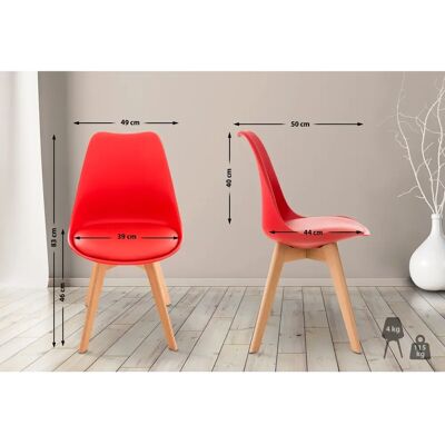 Sedie da pranzo ergonomiche moderne CLP - Set da 4 Sedie da pranzo ergonomiche moderne CLP - Set da 4