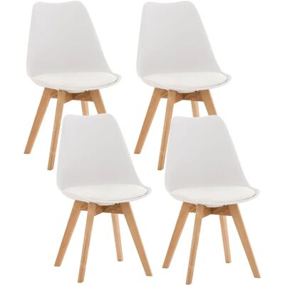 CLP Set di 4 sedie da pranzo moderne - Sedili ergonomici CLP Set di 4 sedie da pranzo moderne - Sedili ergonomici