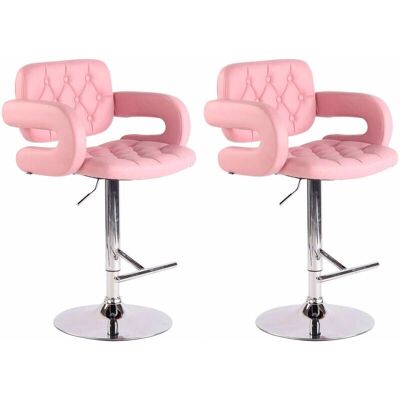 Set di 2 sgabelli Dublin rosa regolabili Set di 2 sgabelli Dublin rosa regolabili