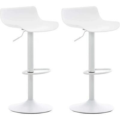 CLP Set 2 Sgabelli Eleganti Bianchi - Sgabello da Bar CLP Set 2 Sgabelli Eleganti Bianchi - Sgabello da Bar