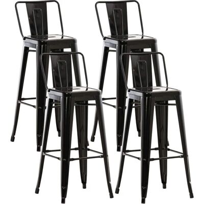 Set di 4 sgabelli Mason in metallo - Design retro e stabile Set di 4 sgabelli Mason in metallo - Design retro e stabile