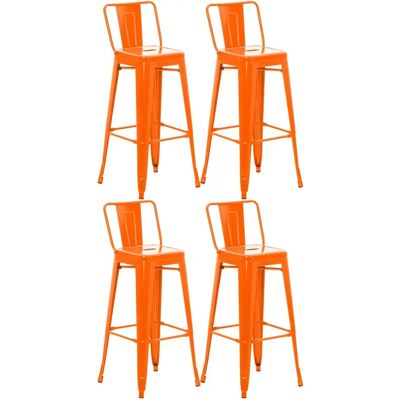 CLP Metallipöytätuoli Setti - Oranssi - 96x44x43 cm - 77cm Istumakorkeus CLP Metallipöytätuoli Setti - Oranssi - 96x44x43 cm - 77cm Istumakorkeus